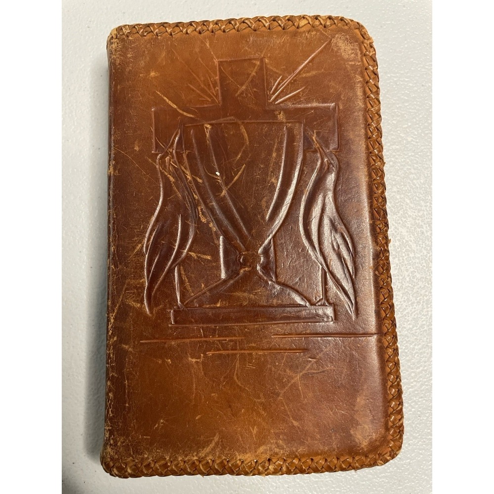 Hail Holy Queen Book of Prayer Counsel Catholic Girls & Women 1928 Leather Cover